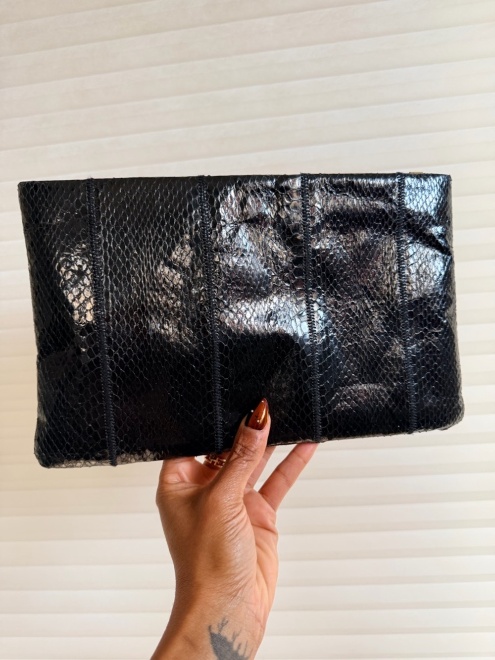 Vintage Giani Bernini Genuine Snakeskin Clutch